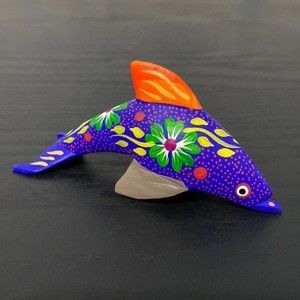 Handcrafted Dolphin Alebrije Wood Carved Figurine